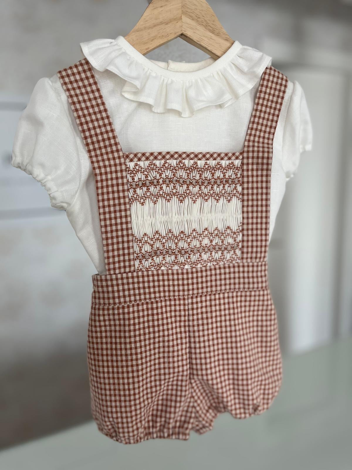 Camisa volante manga corta