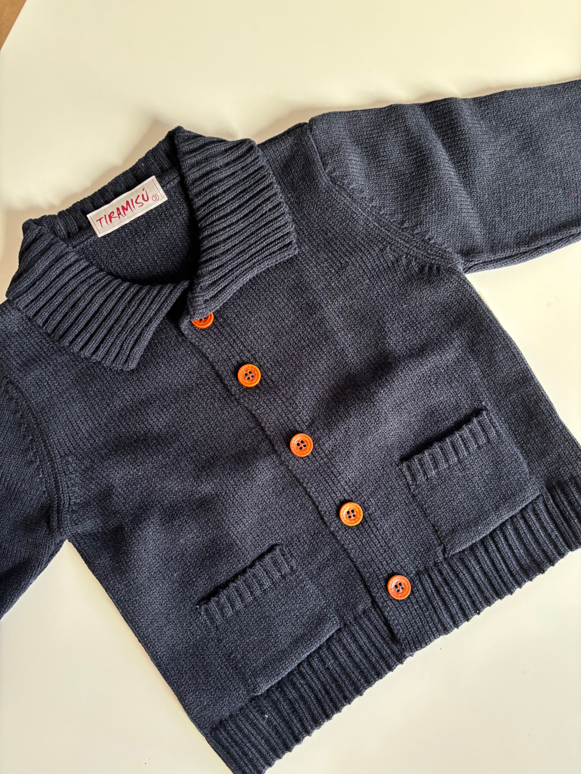 Jersey lana azul marino