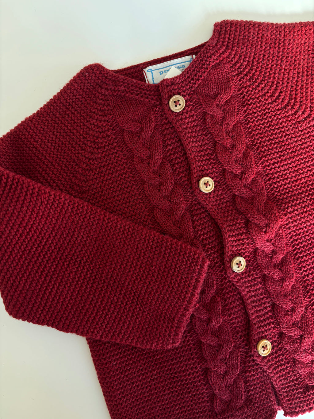 Rebeca lana Burdeos trenzada