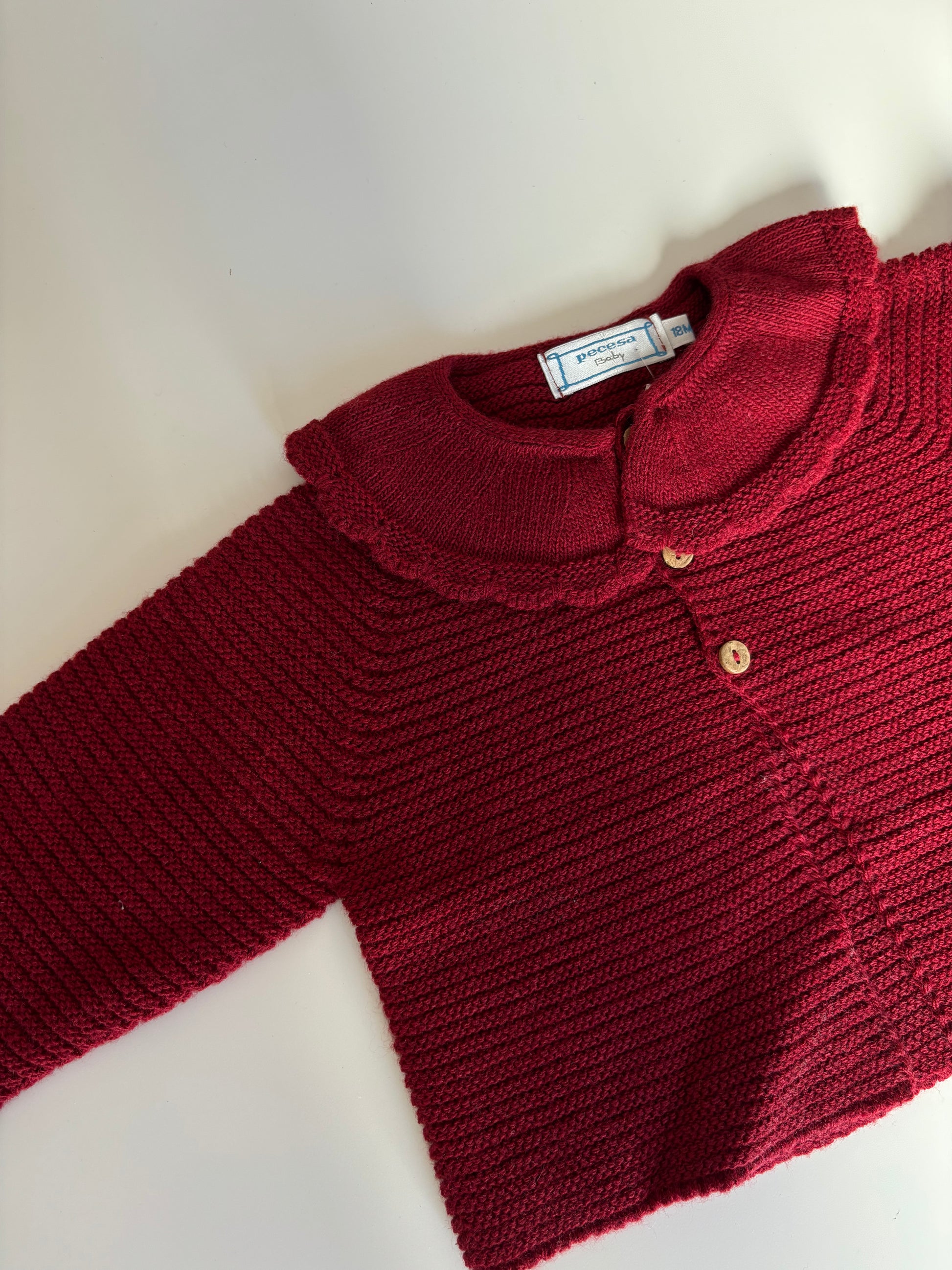 Rebeca lana Burdeos tres botones