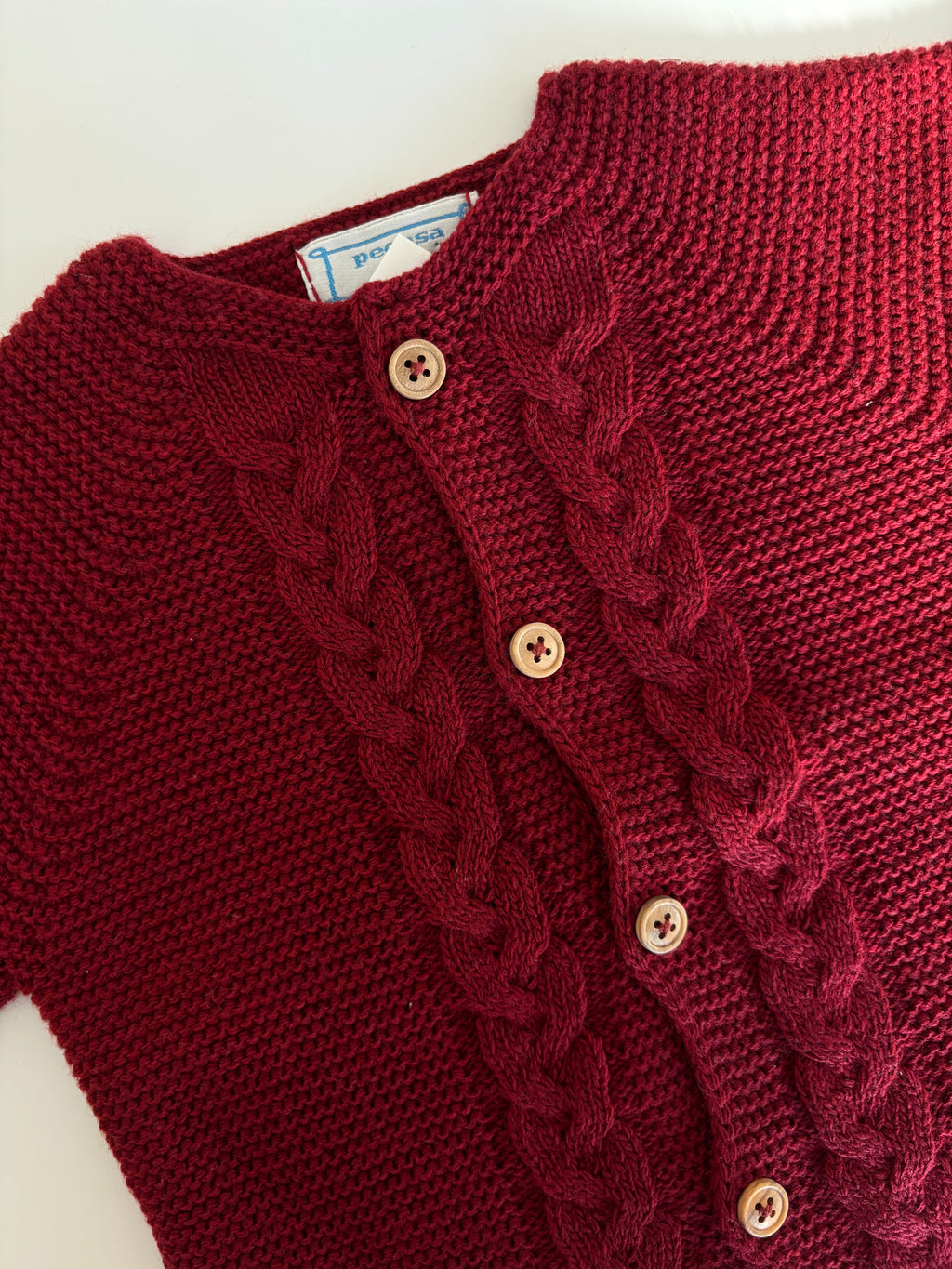 Rebeca lana Burdeos trenzada