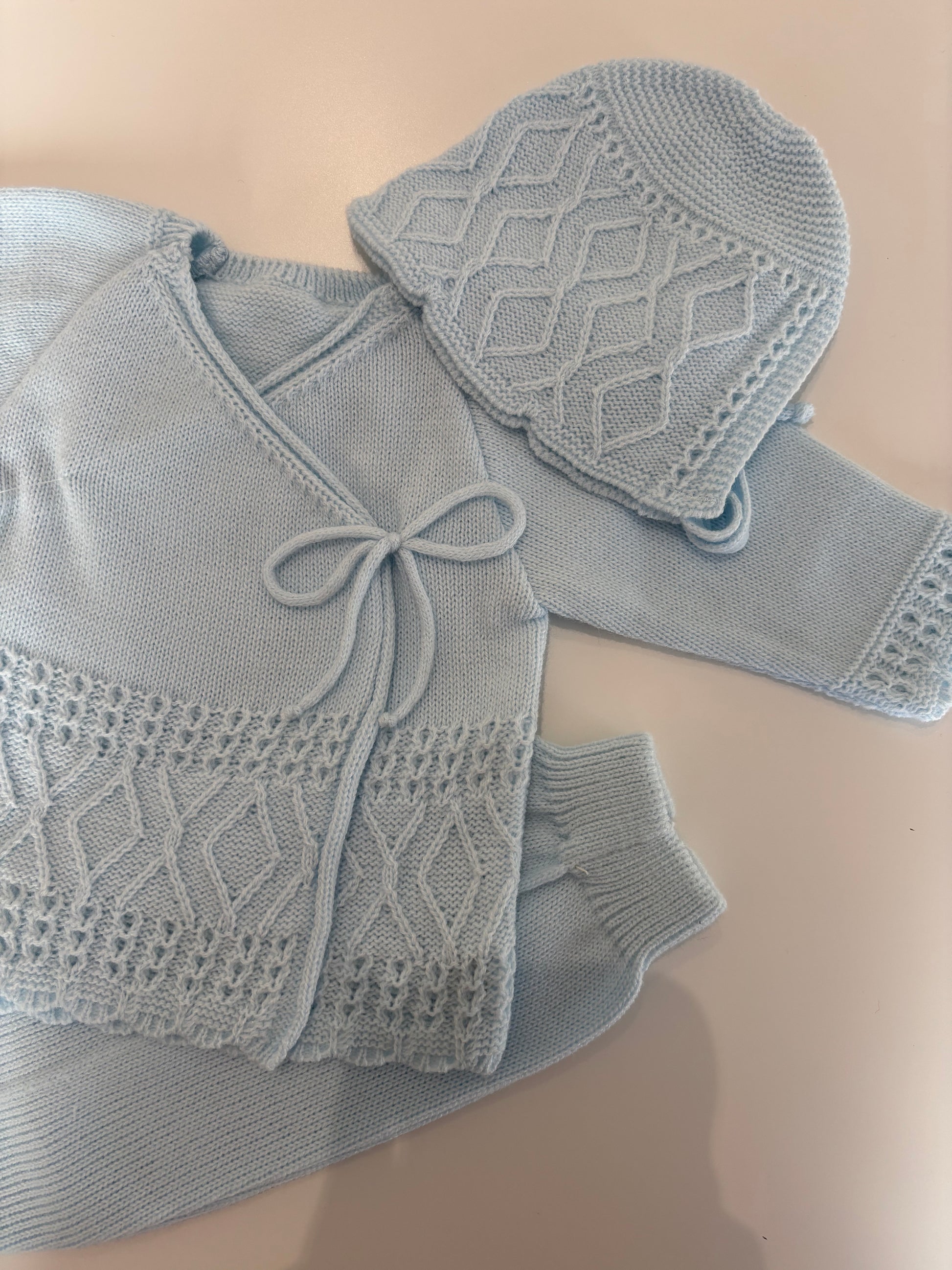 Conjunto punto azul bebé