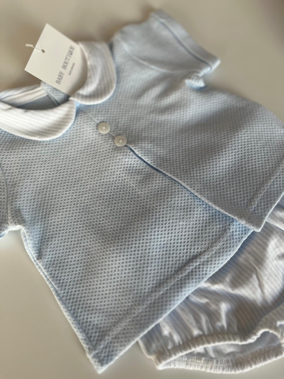 Conjunto algodón azul bebé