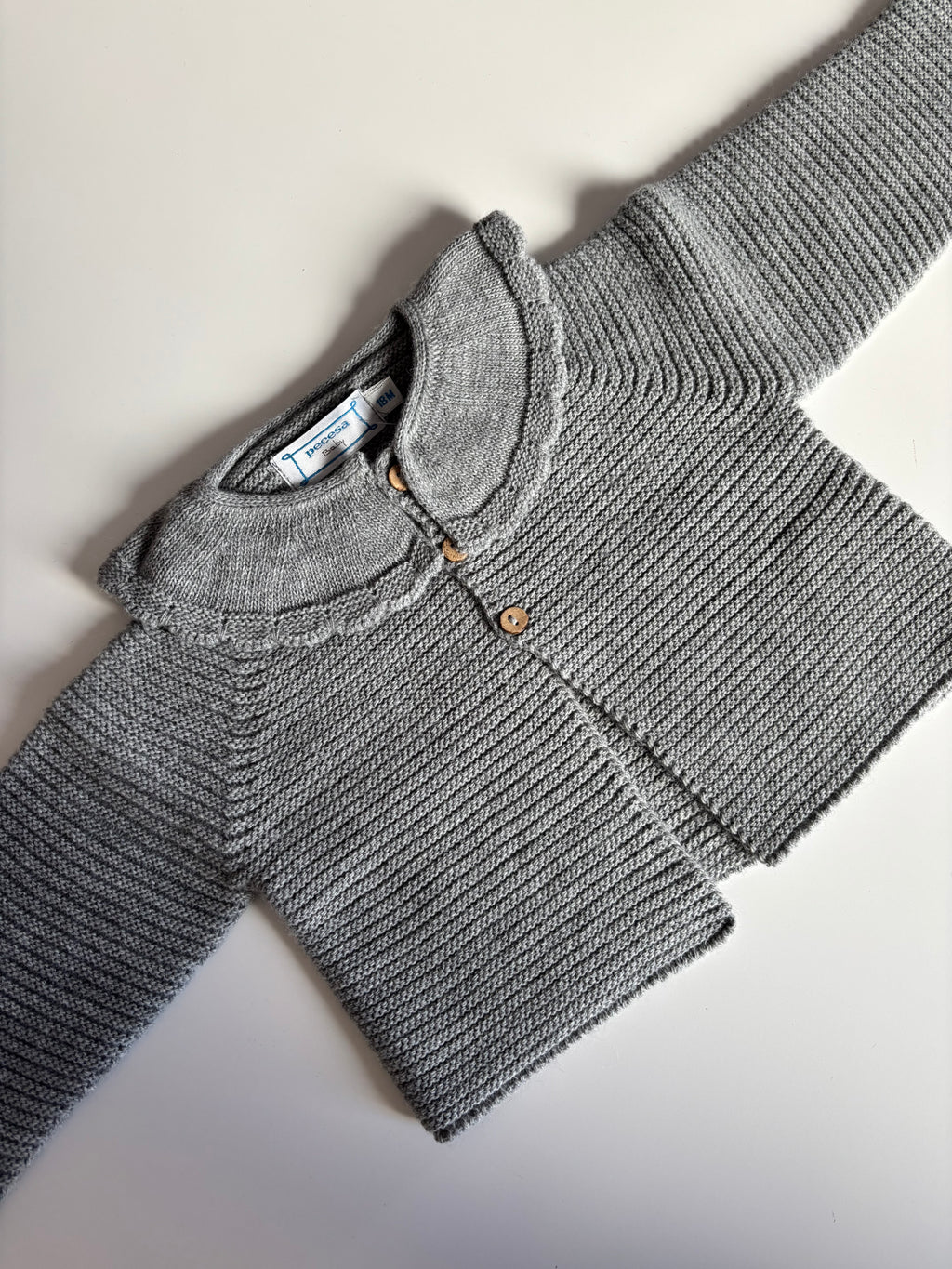 Receba lana gris 3 botones