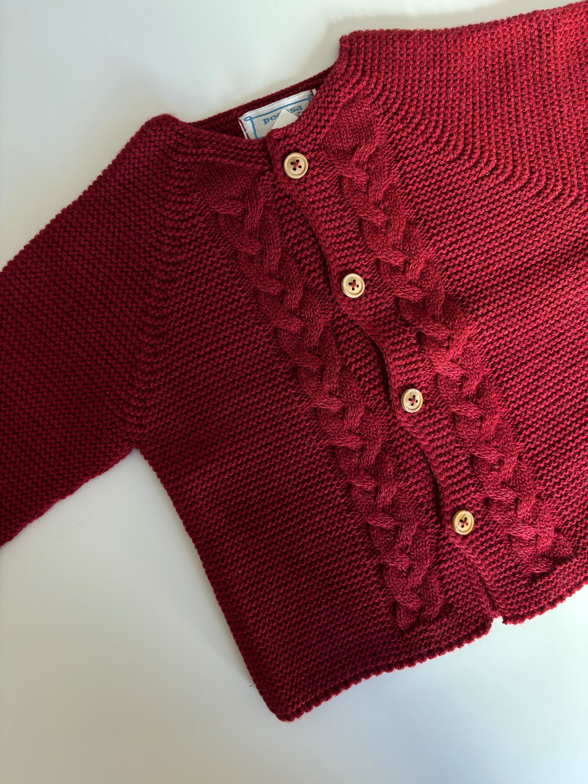 Rebeca lana Burdeos trenzada